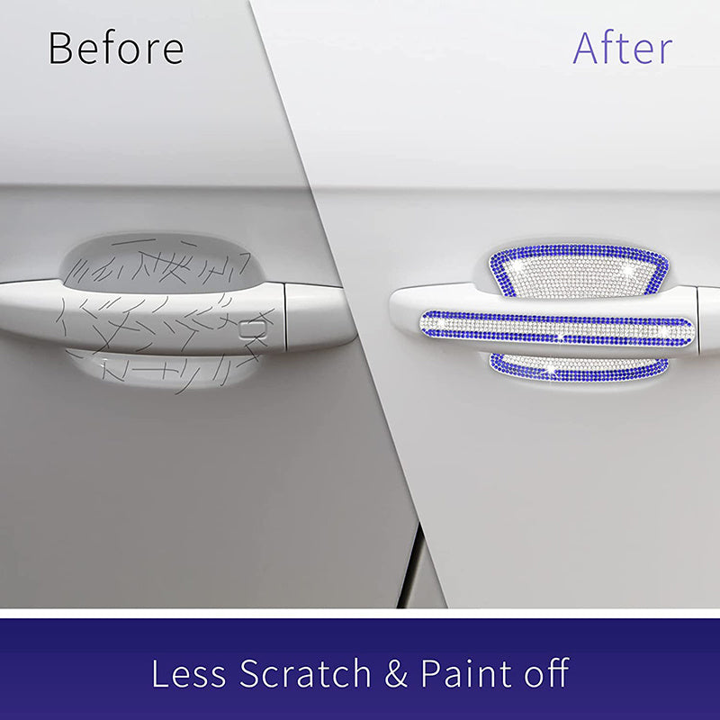Add a Touch of Sparkle to Your Car with These 8Pcs Rhinestone Door Handle Stickers!