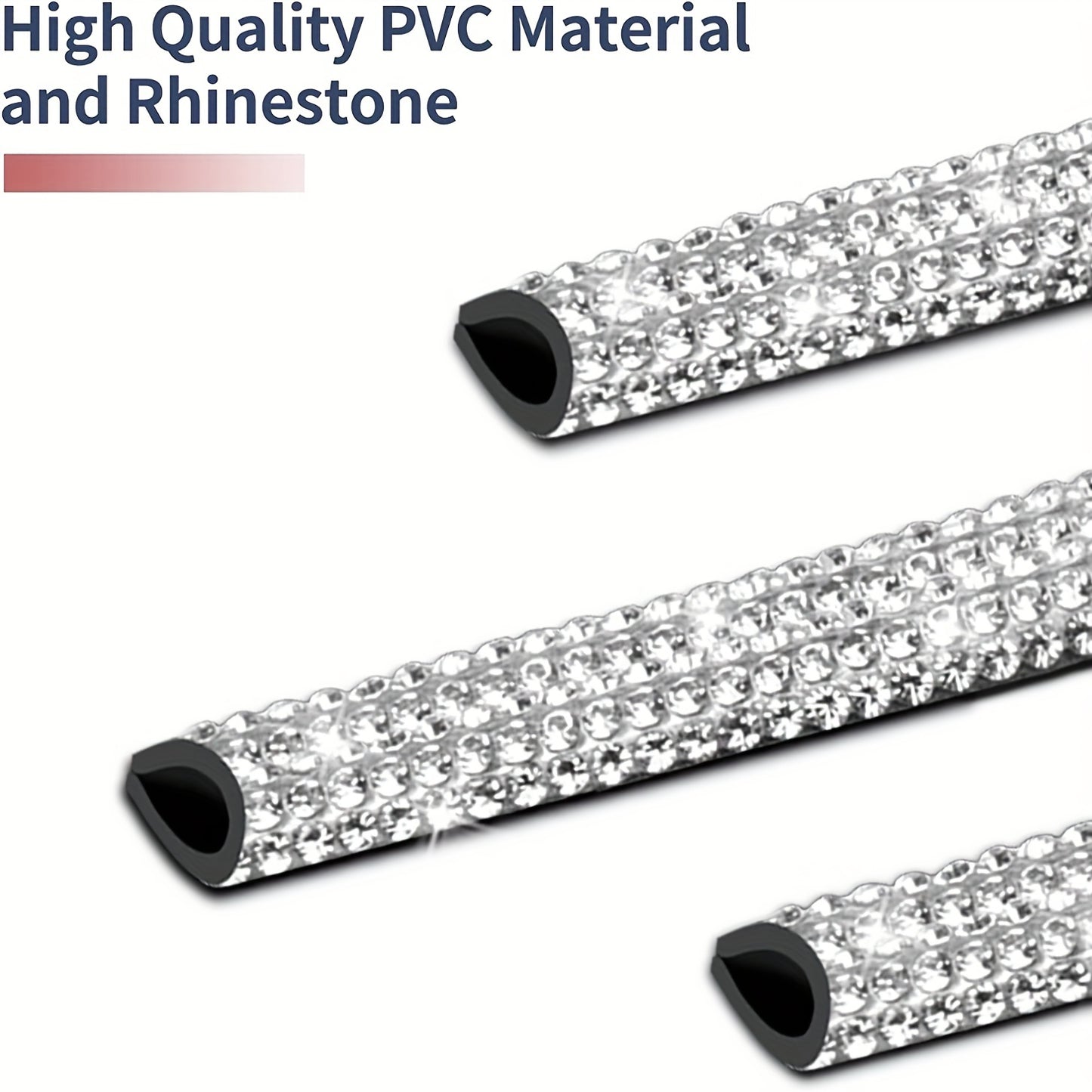 10pcs Sparkling Pink Rhinestone Car Vent Trim Strips - Durable Plastic, Glam Bling Air Conditioner Outlet Decorations for Stylish Interior Upgrade, Car Air Vent Accessories